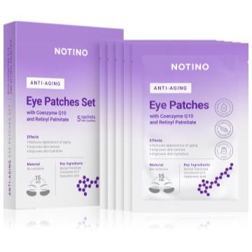 Notino Anti-Aging Bio-Cellulose Eye Patches Set with Coenzyme Q10 and Retinyl Palmitate Masca pentru ochi impotriva ridurilor zona ochilor