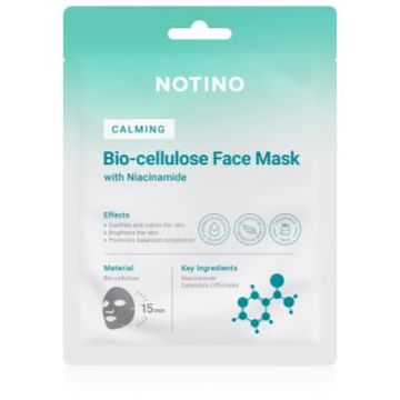 Notino Calming Bio-Cellulose Face Mask with Niacinamide mască textilă calmantă