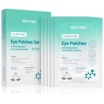 Notino Clarifying Bio-Cellulose Eye Patches Set with Niacinamide and Centella Asiatica masca iluminatoare zona ochilor