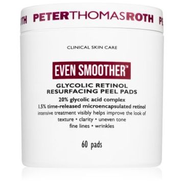 Peter Thomas Roth EVEN SMOOTHER™ Glycolic Retinol Resurfacing Peel Pads discuri pentru indepartarea impuritatilor pentru noapte