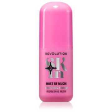 Revolution Skincare Go Gentle Vegan Snail Mucin Soothing Serum ser calmant cu efect de hidratare