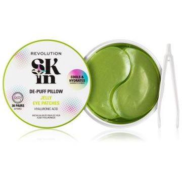 Revolution Skincare Skindividual Happy Hydrate De-Puff Hyaluronic Acid Jelly Eye Patches pernuțe de gel hidratant zona ochilor