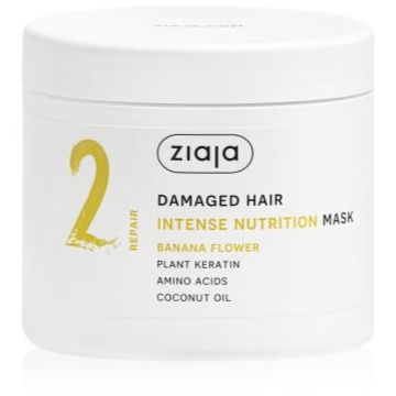 Ziaja Plant Essentials Banana Flower masca de par hranitoare pentru par deteriorat