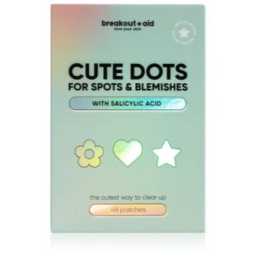 breakout + aid Cute Dots For Spots and Blemishes tratament topic pentru acnee cu acid salicilic
