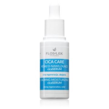 FlosLek Pharma Cica Care Calming-Moisturizing CicaSerum ser calmant pentru ten uscat si iritat