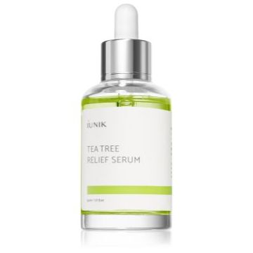 iUnik Tea Tree ser facial calmant pentru piele sensibila predispusa la acnee
