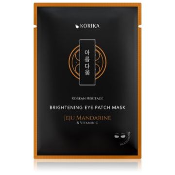 KORIKA Korean Heritage Brightening Eye Patch Mask Jeju Mandarine & Vitamin C masca iluminatoare zona ochilor