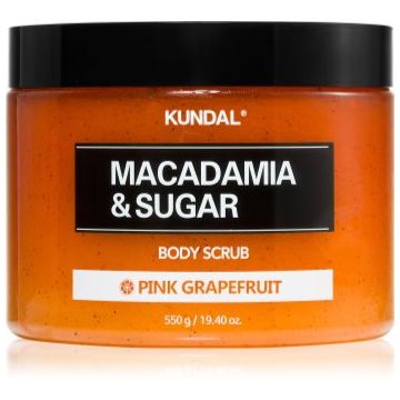KUNDAL Macadamia & Sugar Body Scrub Pink Grapefruit exfoliant delicat pentru corp cu efect calmant