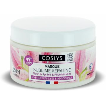 Masca bio reparare intarire si netezie par slab si despicat cu crin si fitocheratina, 250ml, Coslys