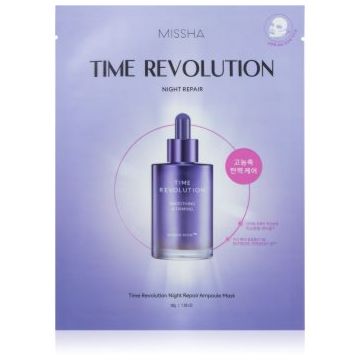 Missha Time Revolution Night Repair Ampoule mască facială de pânză cu efect anti-rid
