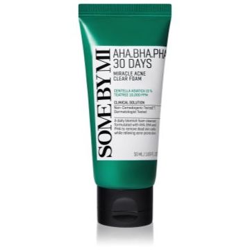 Some By Mi AHA∙BHA∙PHA 30 Days Miracle Acne Clear Foam Spuma curatare intensa. pentru ten acneic