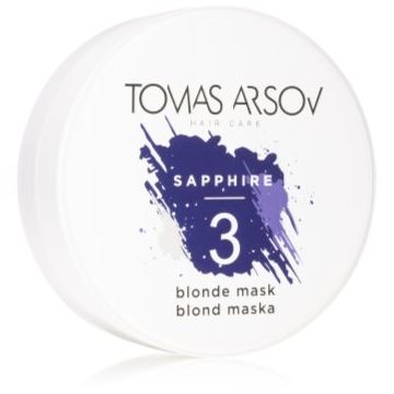 Tomas Arsov Sapphire Blonde Mask mască neutralizatoare naturală pentru parul blond cu suvite