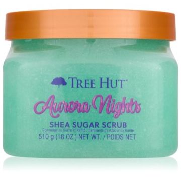 Tree Hut Shea Sugar Scrub Aurora Nights exfoliant din zahar unt de shea