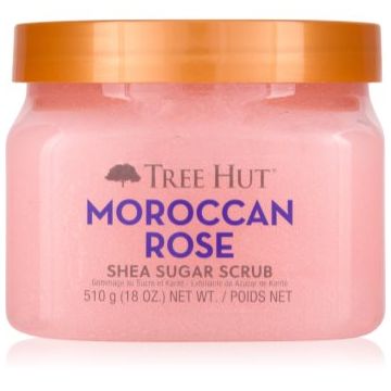Tree Hut Shea Sugar Scrub Moroccan Rose exfoliant din zahar unt de shea