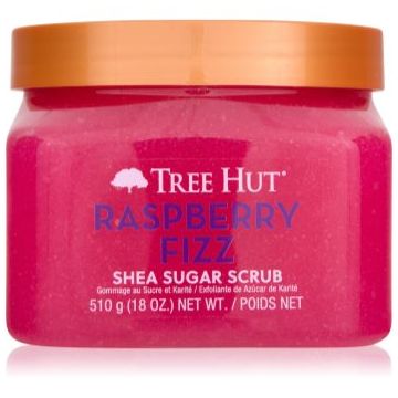 Tree Hut Shea Sugar Scrub Raspberry Fizz exfoliant din zahar unt de shea