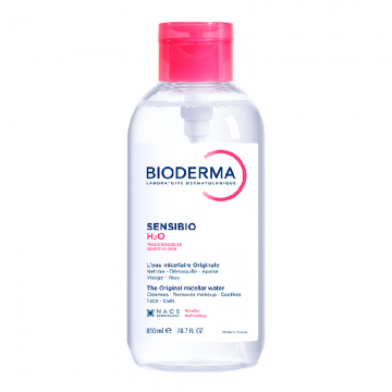 Apa micelara Sensibio H2O, cu pompa, 850 ml, Bioderma