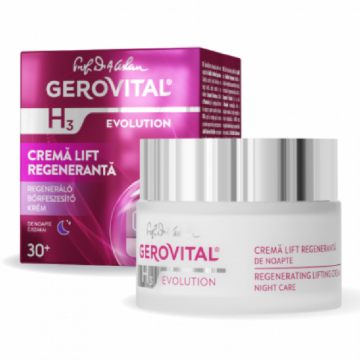 Crema lift regeneranta de noapte 30+ H3 Evolution, 50 ml, Gerovital