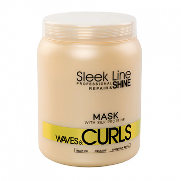 Masca pentru par ondulat Waves & Curls, 1000ml, Sleek Line