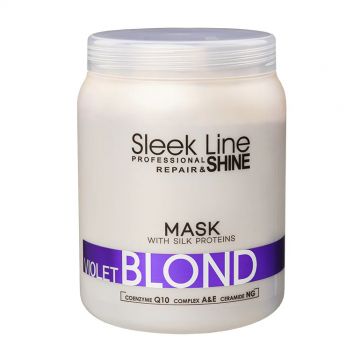 Masca Violet Blond cu pigment neutralizant violet, 1000ml, Sleek Line