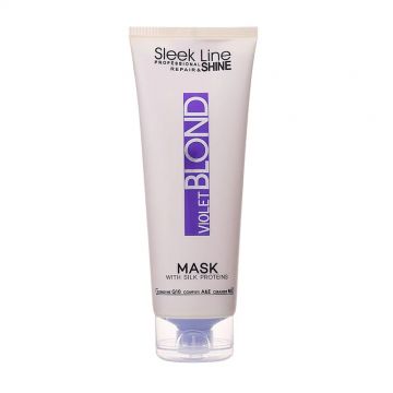 Masca Violet Blond cu pigment neutralizant violet, 250ml, Sleek Line