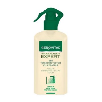 Ser termoprotector cu keratina Tratament Expert, 150 ml, Gerovital