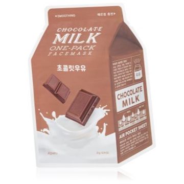 A’pieu One-Pack Milk Mask Chocolate mască textilă de îngrijire