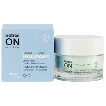 Crema de Fata Hidratanta si Revitalizanta cu Acid Hialuronic pentru Zi/Noapte - Betres On Facial Cream Hyaluronic, 50 ml
