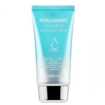Crema Protectie Solara cu Acid Hialuronic SPF50+ - FarmStay Hyaluronic UV Shield Sun Block Cream SPF50+ PA+++, 70 g