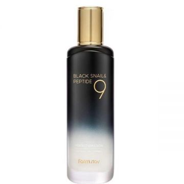 Emulsie Hidratanta pentru Fata cu Extract de Melc Negru si Peptide 9 - FarmStay Black Snail Peptide 9 Perfect Emulsion, 120 ml