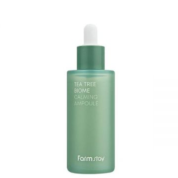Fiola cu Ser Calmant cu Extract de Ceai Verde - FarmStay Tea Tree Biome Calming Ampoule, 50 ml