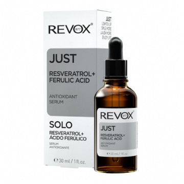 Revox Just Ser antioxidant cu Resveratrol si Acid Ferulic pentru fata si gat, 30ml