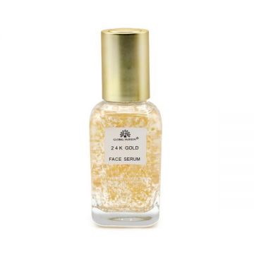 Ser cu niacinamidă și acid hialuronic, Global Fashion, Ser 24K Gold, 50 ml