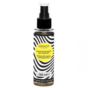 Spray Biokeratina pentru Par Degradat Herbagen, 100ml