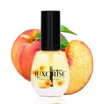 Ulei Cuticule cu Pensula Peach - LUXORISE, 15 ml