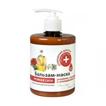 Balsam-Masca Impotriva Caderii Parului cu Uleiuri de Brusture, Ricin si Rozmarin Doctorul Casei, 500ml