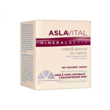 Crema Antirid cu Calciu - Aslavital Mineralactiv Anti-Wrinkle Cream with Calcium, 50ml