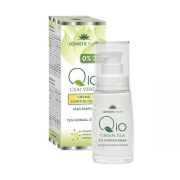 Crema Contur Ochi Q10 + Ceai Verde Cosmetic Plant, 30ml