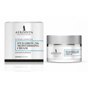 Crema Hidratanta cu Acid Hialuronic pentru Ten Normal, Mixt - Cosmetica Afrodita Intense Hydratation Hyaluron 24h Cream for Normal to Combinationm Skin