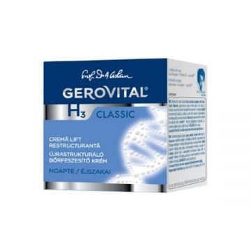 Crema Lift Restructuranta de Noapte - Gerovital H3 Classic Restructuring Lift Cream, 50ml