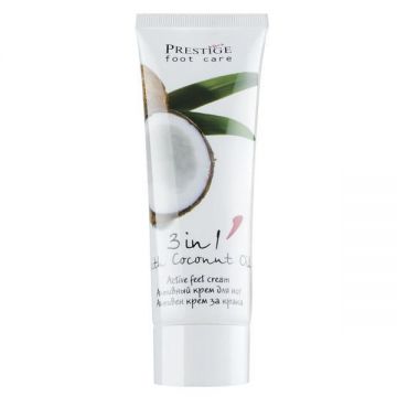 Crema pentru picioare 3 in 1 cu ulei de cocos Prestige 75 ml