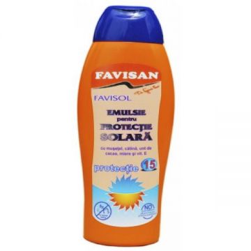 Emulsie pentru Protectie Solara FPS 15 Favisol Favisan, 250ml