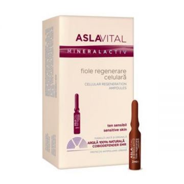 Fiole Regenerare Celulara - Aslavital Mineralactiv Cellular Regeneration Ampoules, 7 x 2ml