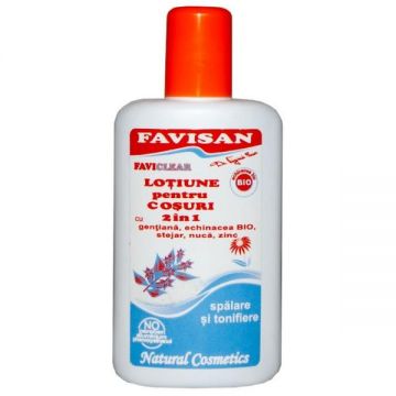 Lotiune pentru Cosuri 2 in 1 Faviclear Favisan, 70ml