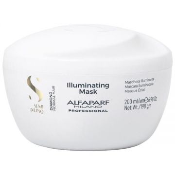 Masca de Stralucire pentru Par Normal - Alfaparf Milano Semi Di Lino Diamond Illuminating Mask, 200ml