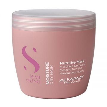 Masca Hidratanta pentru Par Uscat - Alfaparf Milano Semi Di Lino Moisture Nutritive Mask, 500ml