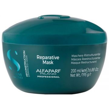 Masca Reparatoare Pentru Par Deteriorat - Alfaparf Milano Semi Di Lino Reconstruction Reparative Mask, 200 ml